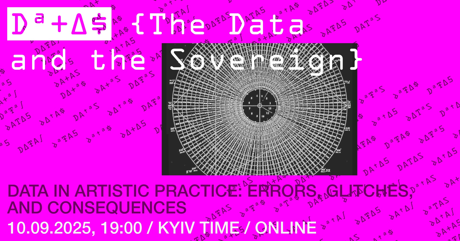 Join us for an online Data in Artistic Practice: Errors, Glitches, and Consequences artist talk.